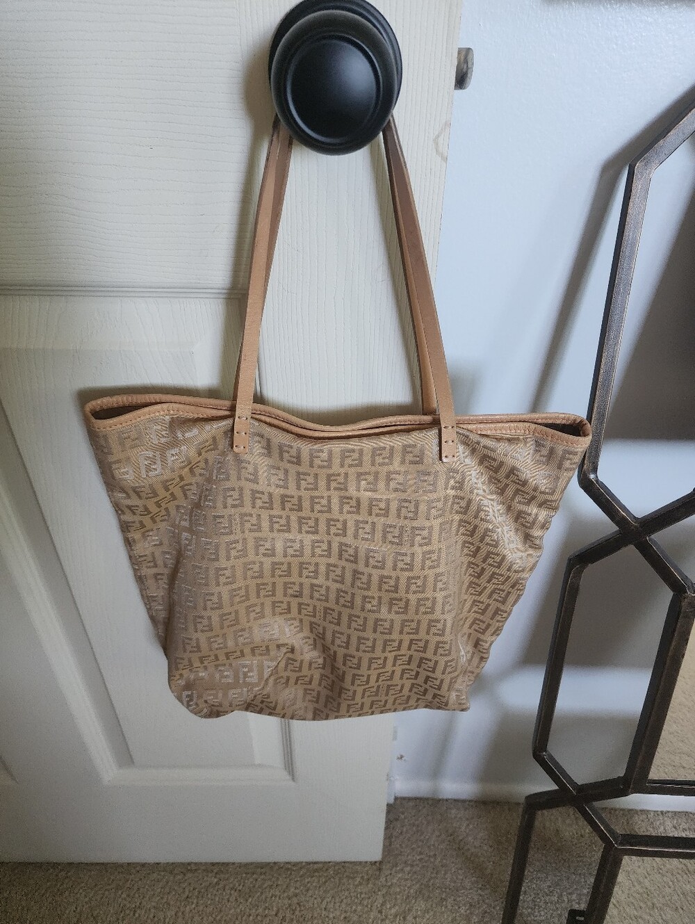 Fendi Zucchino FF Roll Tote